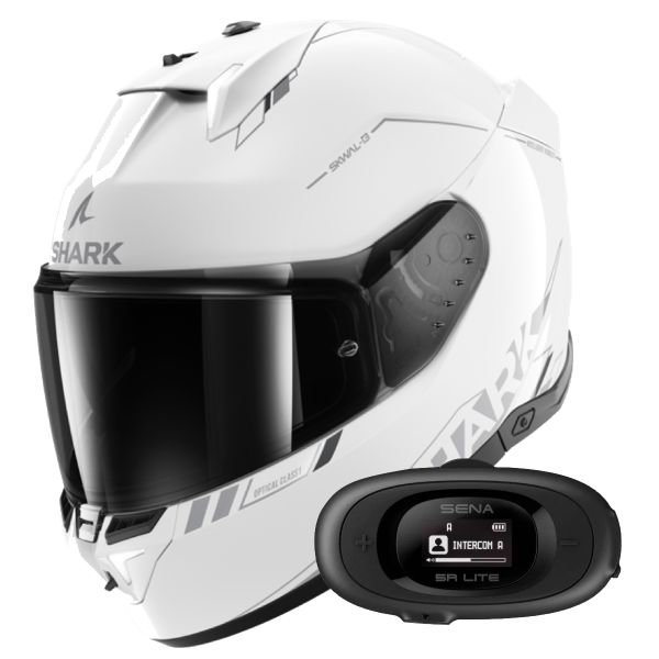 Casque Integral Shark Skwal i3 Blank SP WSA + Kit Bluetooth 5R Lite