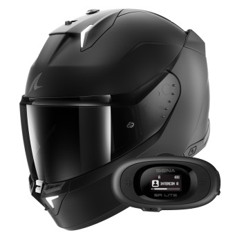 Casque Integral Shark Skwal i3 Dark Shadow Edition Mat KMA + Kit bluetooth 5R Lite Solo