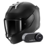 Casque Integral Shark Skwal i3 Dark Shadow Edition Mat KMA + Kit Bluetooth Lokui K30