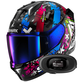 Casque Integral Shark Skwal i3 Hellcat KUB + Kit bluetooth 5R Lite Solo