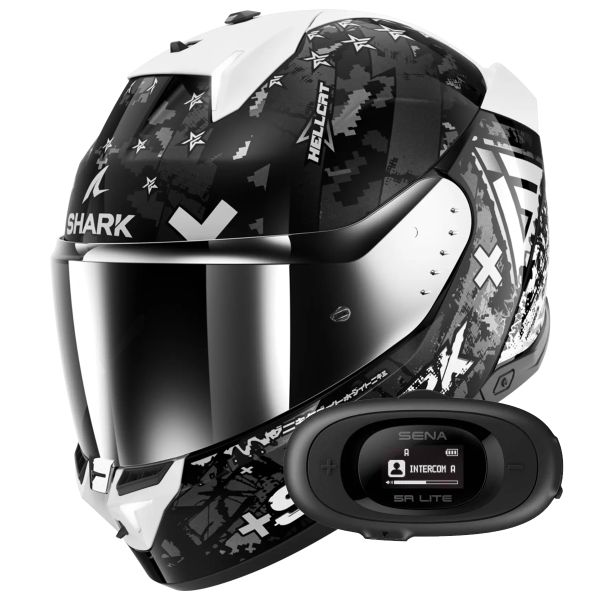 Casque Integral Shark Skwal i3 Hellcat KUS + Kit bluetooth 5R Lite Solo