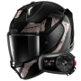 Casque Integral Shark Skwal i3 Hellcat Mat KUA + Kit Bluetooth 5S Solo