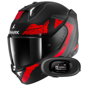 Casque Integral Shark Skwal i3 Hellcat Mat KUR + Kit bluetooth 5R Lite Solo
