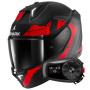 Casque Integral Shark Skwal i3 Hellcat Mat KUR + Kit Bluetooth 5S Solo