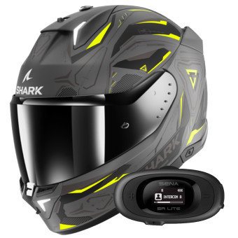 Casque Integral Shark Skwal i3 Linik AYK + Kit Bluetooth 5R Lite