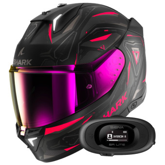 Casque Integral Shark Skwal i3 Linik Mat KVA + Kit Bluetooth 5R Lite