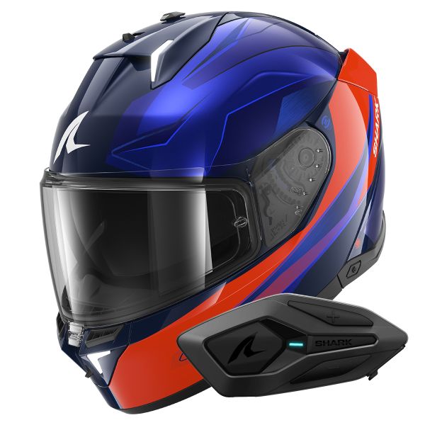Casque Integral Shark Skwal i3 Mekarium BOB + Kit Bluetooth Sena for Shark Solo