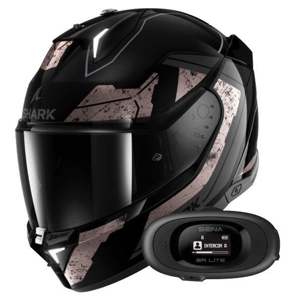 Casque Integral Shark Skwal i3 Rhad KUA + Kit Bluetooth 5R Lite