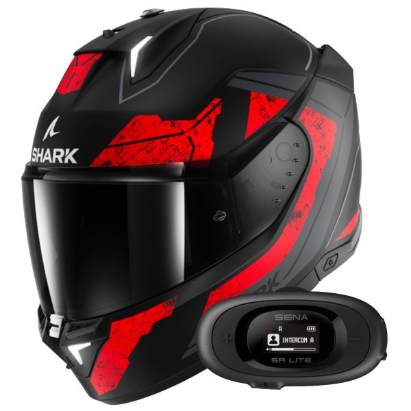 Casque Integral Shark Skwal i3 Rhad KUR + Kit Bluetooth 5R Lite