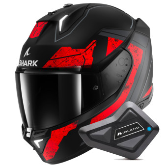 Casque Integral Shark Skwal i3 Rhad KUR + Kit Bluetooth BT Mini