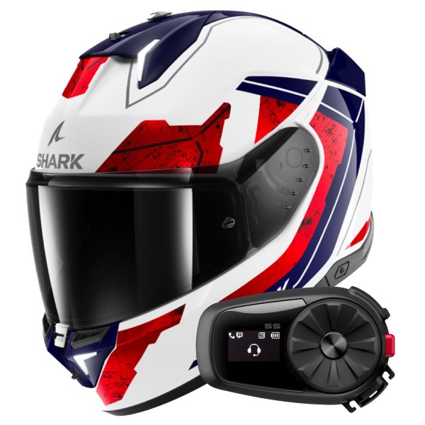 Casque Integral Shark Skwal i3 Rhad WUR + Kit Bluetooth 5S