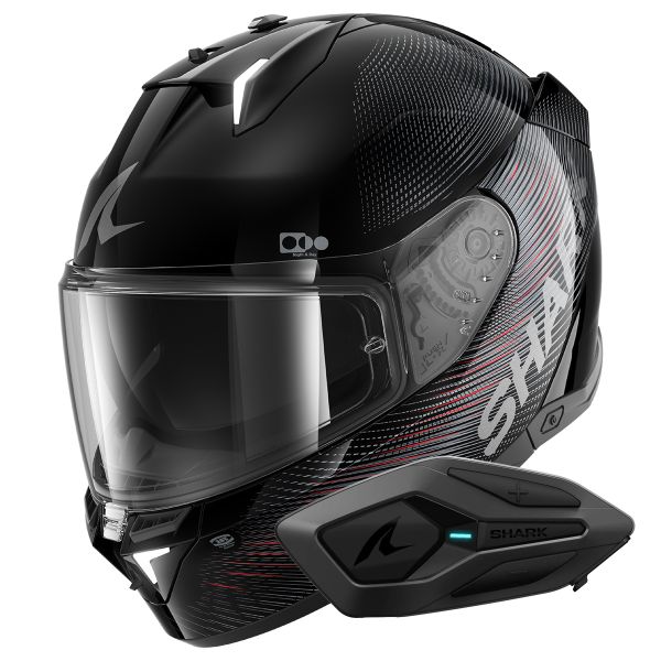 Casque Integral Shark Skwal i3 SP Lyne KAR + Kit Bluetooth Sena for Shark Solo