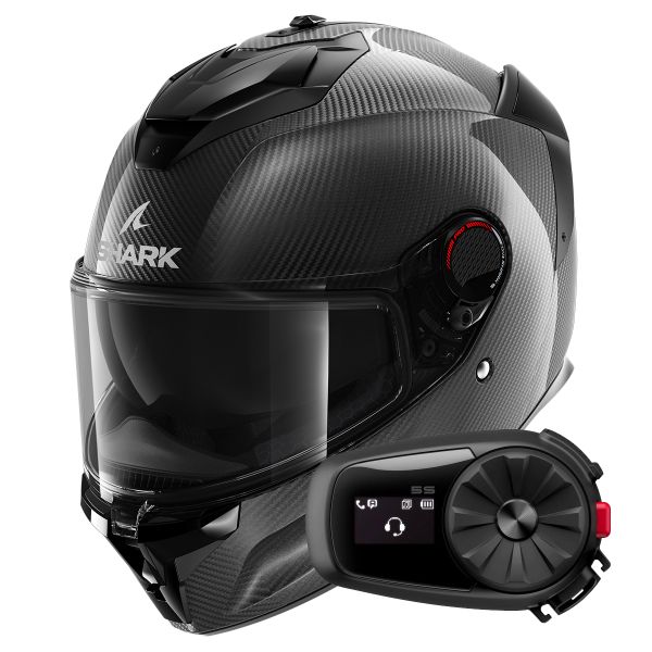 Casque Integral Shark Spartan GT Pro Carbon Skin DAD + Kit Bluetooth 5S Solo Casque Integral Shark Spartan GT Pro Carbon Skin DAD + Kit Bluetooth 5S Solo