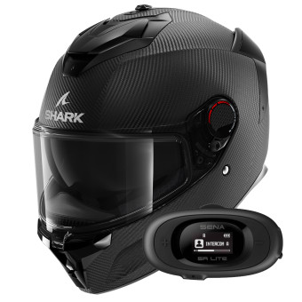 Casque Integral Shark Spartan GT Pro Carbon Skin Mat DMA + Kit bluetooth 5R Lite Solo