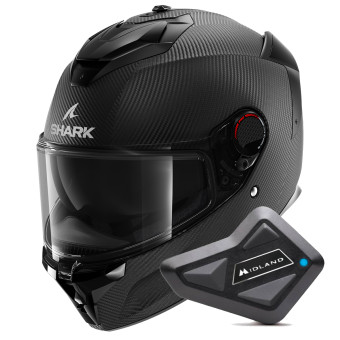 Casque Integral Shark Spartan GT Pro Carbon Skin Mat DMA + Kit Bluetooth BT Mini