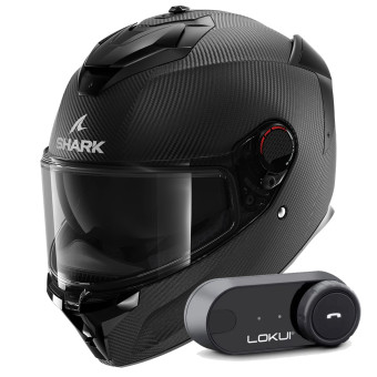 Casque Integral Shark Spartan GT Pro Carbon Skin Mat DMA + Kit Bluetooth Lokui K30