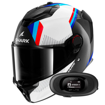 Casque Integral Shark Spartan GT Pro Dokhta Carbon DWB + Kit bluetooth 5R Lite Solo