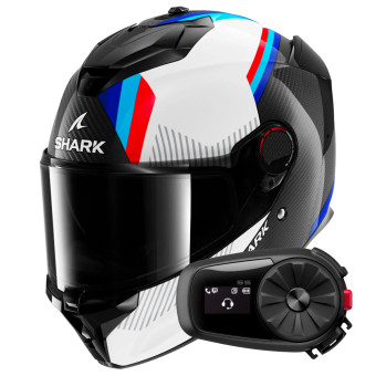 Casque Integral Shark Spartan GT Pro Dokhta Carbon DWB + Kit Bluetooth 5S Solo