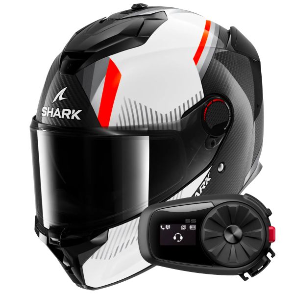 Casque Integral Shark Spartan GT Pro Dokhta Carbon DWO + Kit Bluetooth 5S Solo