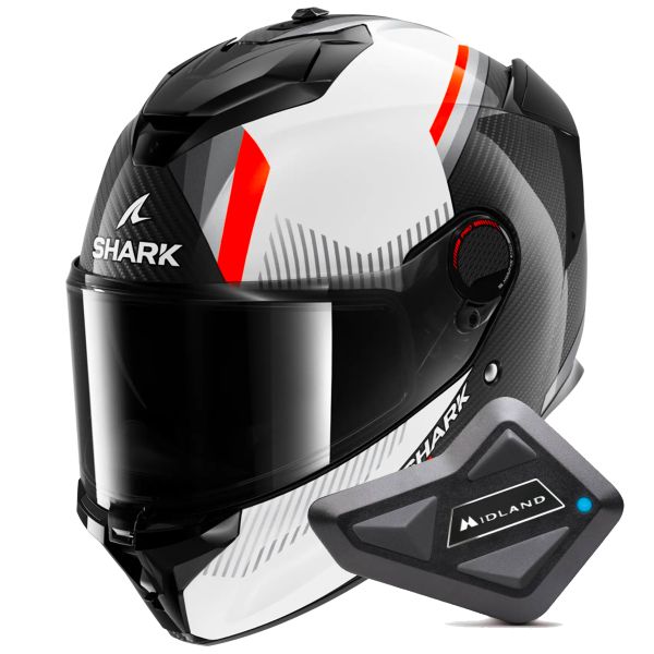 Casque Integral Shark Spartan GT Pro Dokhta Carbon DWO + Kit Bluetooth BT Mini