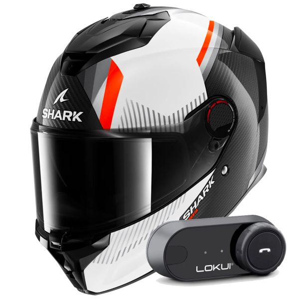 Casque Integral Shark Spartan GT Pro Dokhta Carbon DWO + Kit Bluetooth Lokui K30