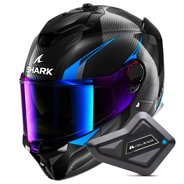 Casque Integral Shark Spartan GT Pro Kultram Carbon DKB + Kit Bluetooth BT Mini