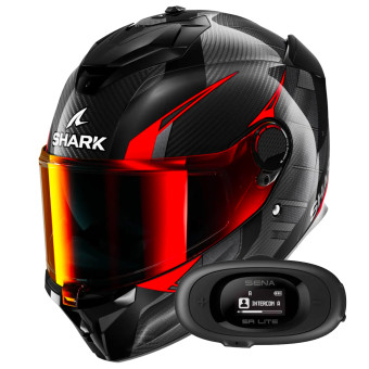 Casque Integral Shark Spartan GT Pro Kultram Carbon DKR + Kit bluetooth 5R Lite Solo Casque Integral Shark Spartan GT Pro Kultram Carbon DKR + Kit bluetooth 5R Lite Solo