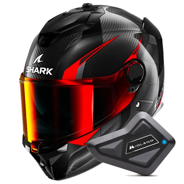 Casque Integral Shark Spartan GT Pro Kultram Carbon DKR + Kit Bluetooth BT Mini Casque Integral Shark Spartan GT Pro Kultram Carbon DKR + Kit Bluetooth BT Mini