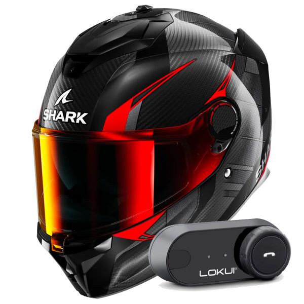 Casque Integral Shark Spartan GT Pro Kultram Carbon DKR + Kit Bluetooth Lokui K30
