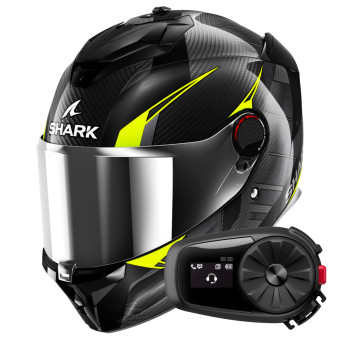 Casque Integral Shark Spartan GT Pro Kultram Carbon DKY + Kit Bluetooth 5S Solo