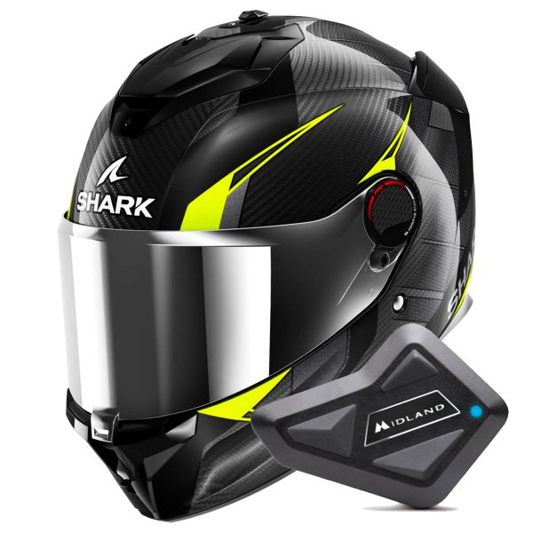 Casque Integral Shark Spartan GT Pro Kultram Carbon DKY + Kit Bluetooth BT Mini