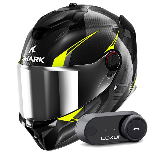 Casque Integral Shark Spartan GT Pro Kultram Carbon DKY + Kit Bluetooth Lokui K30