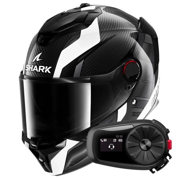 Casque Integral Shark Spartan GT Pro Kultram Carbon DWK + Kit Bluetooth 5S Solo