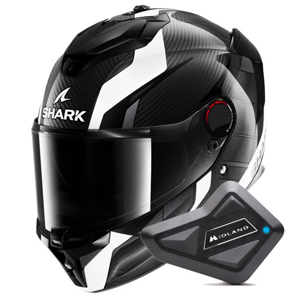 Casque Integral Shark Spartan GT Pro Kultram Carbon DWK + Kit Bluetooth BT Mini