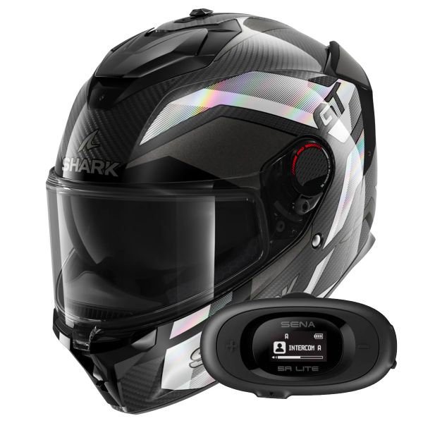 Casque Integral Shark Spartan GT Pro Ritmo Carbon DAI + Kit bluetooth 5R Lite Solo