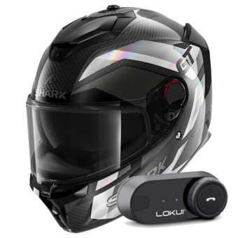 Casque Integral Shark Spartan GT Pro Ritmo Carbon DAI + Kit Bluetooth Lokui K30