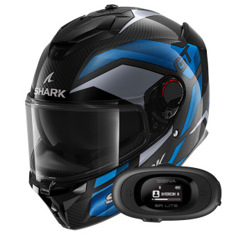 Casque Integral Shark Spartan GT Pro Ritmo Carbon DBU + Kit bluetooth 5R Lite Solo
