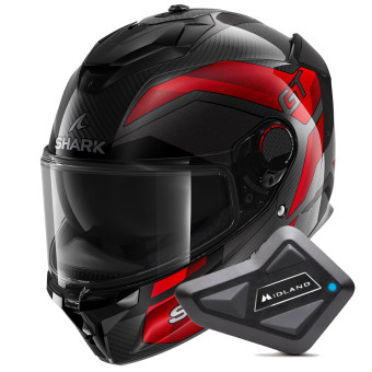 Casque Integral Shark Spartan GT Pro Ritmo Carbon DRU + Kit Bluetooth BT Mini