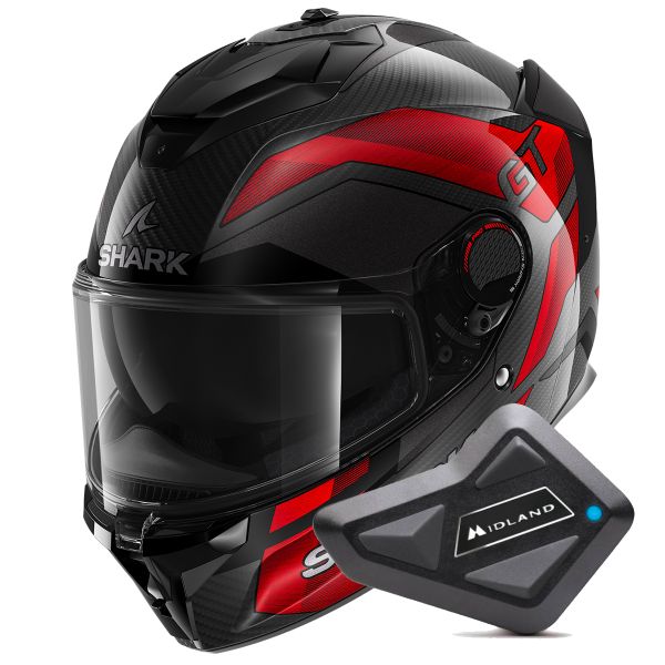 Casque Integral Shark Spartan GT Pro Ritmo Carbon DRU + Kit Bluetooth BT Mini Casque Integral Shark Spartan GT Pro Ritmo Carbon DRU + Kit Bluetooth BT Mini