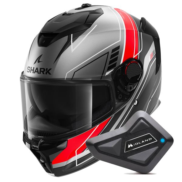 Casque Integral Shark Spartan GT Pro Toryan Mat ARK + Kit Bluetooth BT Mini