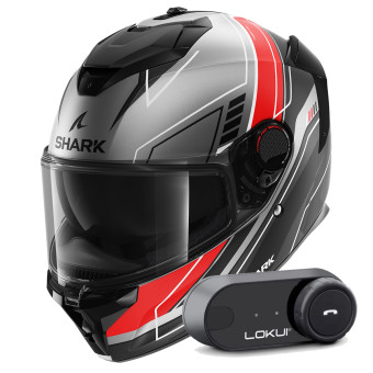 Casque Integral Shark Spartan GT Pro Toryan Mat ARK + Kit Bluetooth Lokui K30