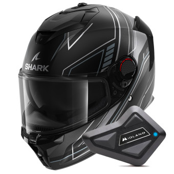 Casque Integral Shark Spartan GT Pro Toryan Mat KAA + Kit Bluetooth BT Mini