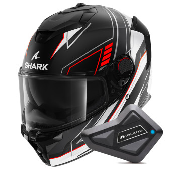 Casque Integral Shark Spartan GT Pro Toryan Mat KOS + Kit Bluetooth BT Mini