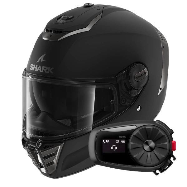 Casque Integral Shark Spartan RS Blank Mat KMA + Kit Bluetooth 5S Solo Casque Integral Shark Spartan RS Blank Mat KMA + Kit Bluetooth 5S Solo
