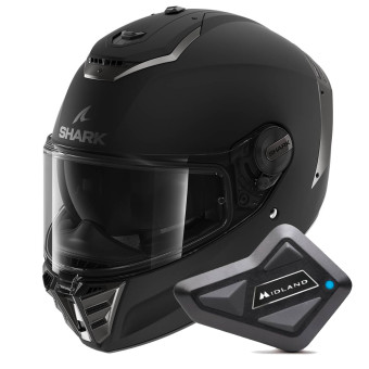 Casque Integral Shark Spartan RS Blank Mat KMA + Kit Bluetooth BT Mini Casque Integral Shark Spartan RS Blank Mat KMA + Kit Bluetooth BT Mini