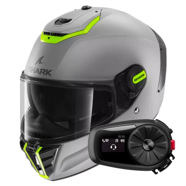 Casque Integral Shark Spartan RS Blank Mat SP ESY + Kit Bluetooth 5S Solo