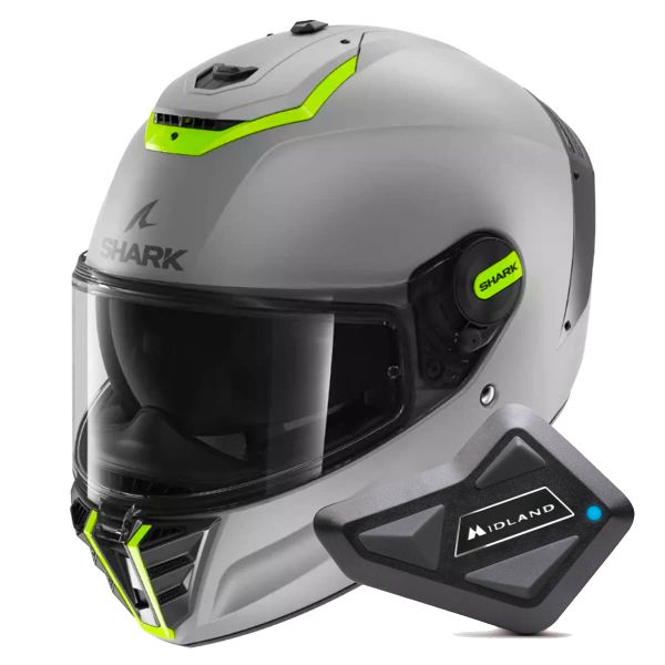 Casque Integral Shark Spartan RS Blank Mat SP ESY + Kit Bluetooth BT Mini