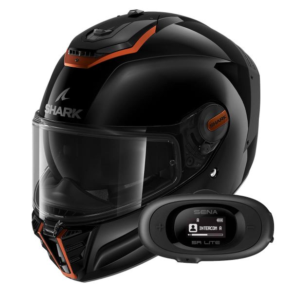 Casque Integral Shark Spartan RS Blank SP KCK + Kit bluetooth 5R Lite Solo