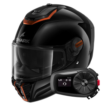 Casque Integral Shark Spartan RS Blank SP KCK + Kit Bluetooth 5S Solo