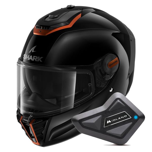 Casque Integral Shark Spartan RS Blank SP KCK + Kit Bluetooth BT Mini